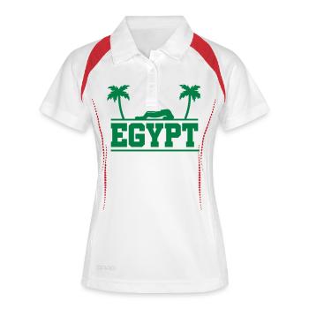 egypt - Frauen Polo atmungsaktiv - Weiß/Navy - Vorne