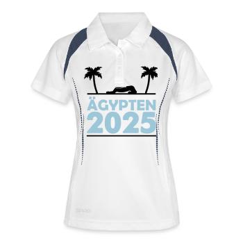 Égypte 2025 - Polo respirant Femme - blanc/marine - Devant
