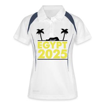 Égypte 2025 - Polo respirant Femme - blanc/marine - Devant