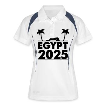 egypt 2025 - Frauen Polo atmungsaktiv - Weiß/Navy - Vorne