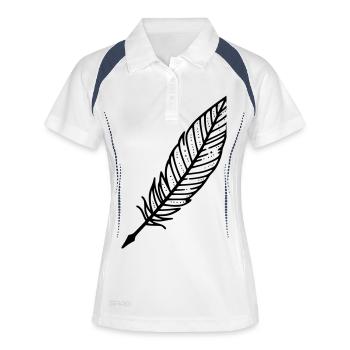 Quill Pen - Women's Polo breathable - white/navy - Front