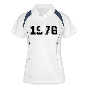 1976 - Women's Polo breathable - white/navy - Front