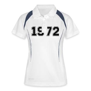 1972 - Frauen Polo atmungsaktiv - Weiß/Navy - Vorne