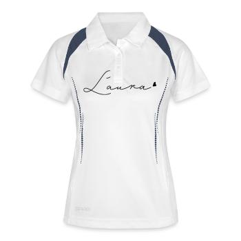 Name Laura - Women's Polo breathable - white/navy - Front