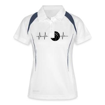 Heartbeat basketball heartbeat sport - Women's Polo breathable - white/navy - Front