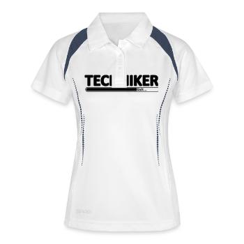 Techniker // Technikerin // Wird Techniker // lädt - Frauen Polo atmungsaktiv - Weiß/Navy - Vorne