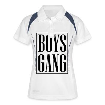 Boys Gang Soirée des hommes - Polo respirant Femme - blanc/marine - Devant