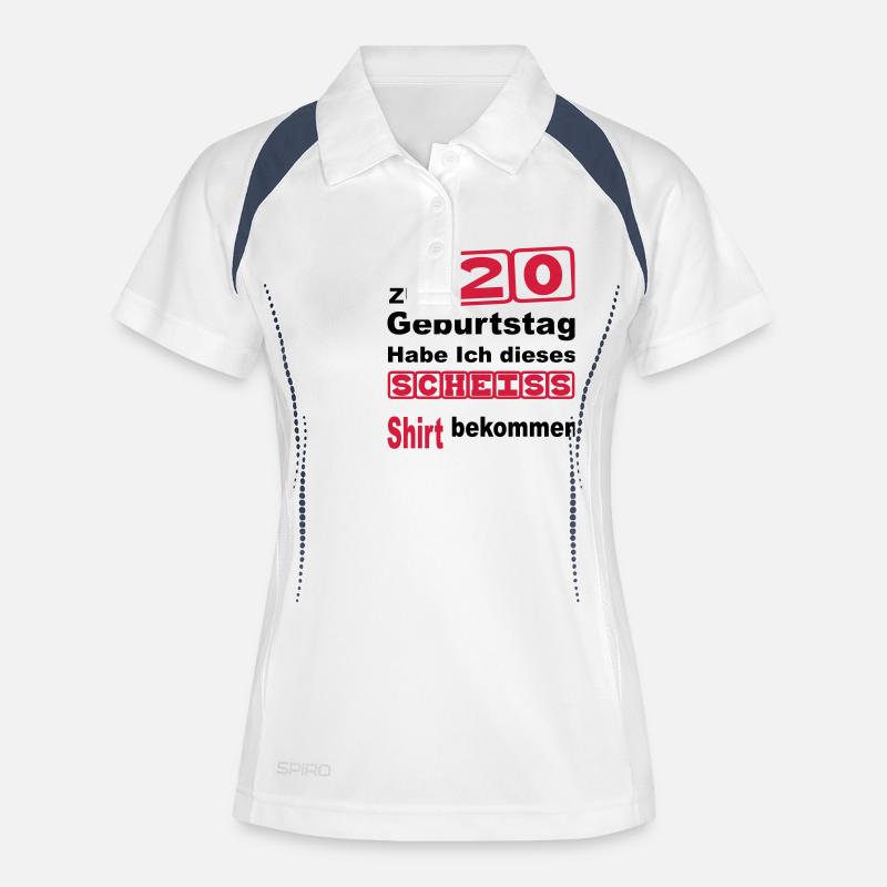 20 birthday - Women's Polo breathable - white/navy