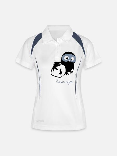 OWL / / bird of prey. - Women's Polo breathable - white/navy