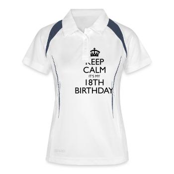 It's my 18th Birthday - Frauen Polo atmungsaktiv - Weiß/Navy - Vorne