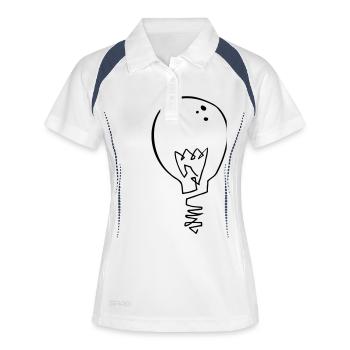 light bulb - Women's Polo breathable - white/navy - Front
