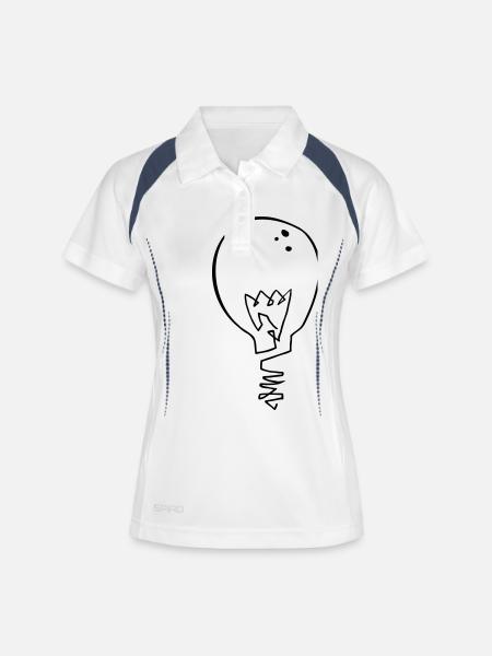 light bulb - Women's Polo breathable - white/navy