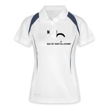 Paraglider paragliding T-shirt gift - Women's Polo breathable - white/navy - Front