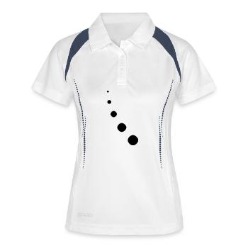 Dots Decor Noeud - Polo respirant Femme - blanc/marine - Devant