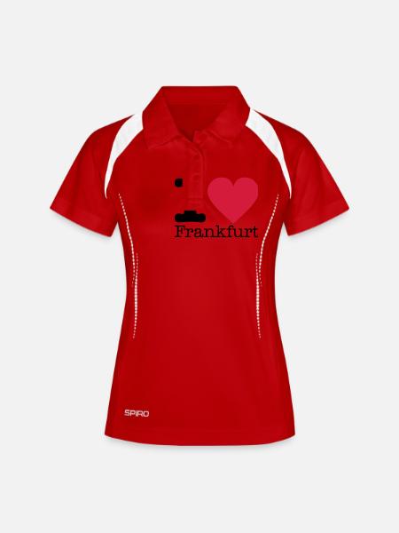i_love_frankfurt_1 - Women's Polo breathable - white/navy