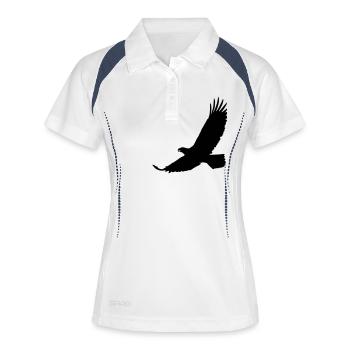 eagle - Polo respirant Femme - blanc/marine - Devant