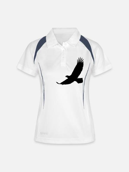 eagle - Women's Polo breathable - white/navy
