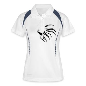 lion - Women's Polo breathable - white/navy - Front