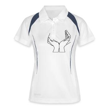 schalenhaende - Women's Polo breathable - white/navy - Front