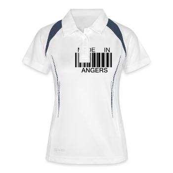 Made in Angers - Polo respirant Femme - blanc/marine - Devant