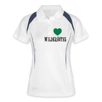 I Love Wildkräuter - Women's Polo breathable - white/navy - Front