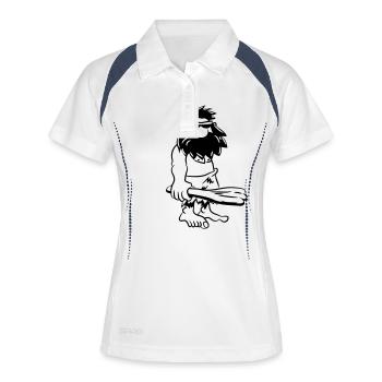 Caveman caveman funny sunglasses - Women's Polo breathable - white/navy - Front