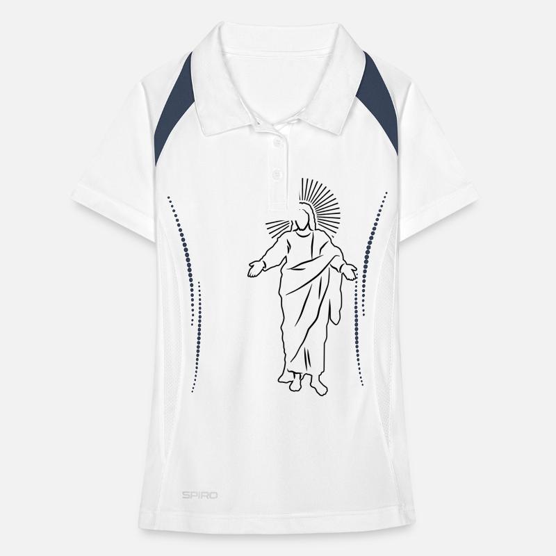 Jesus - God - Christ - Bible Believer Catholic Women's Polo breathable