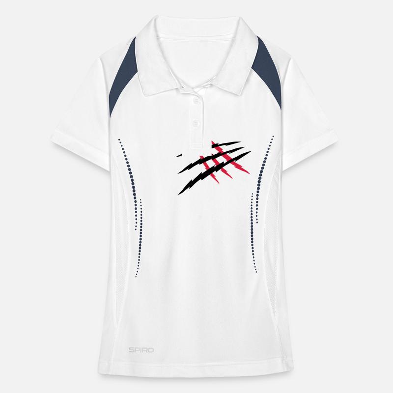 2 scratches wound Women's Polo breathable