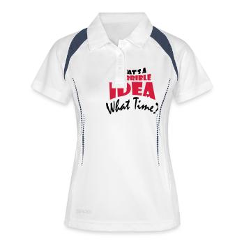 Thats a horrible Idea - Women's Polo breathable - white/navy - Front
