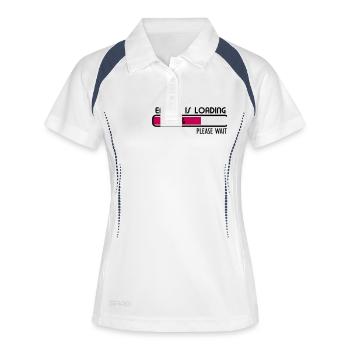 Energy loading - V2 - Frauen Polo atmungsaktiv - Weiß/Navy - Vorne