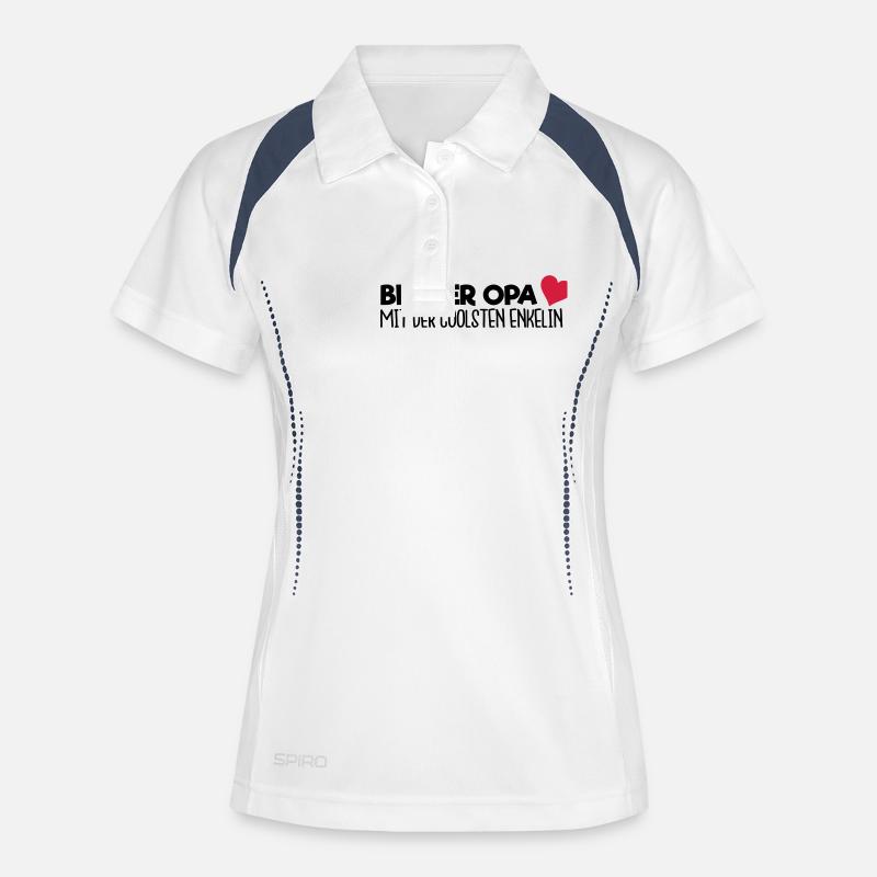 Bester Opa - Frauen Polo atmungsaktiv - Weiß/Navy