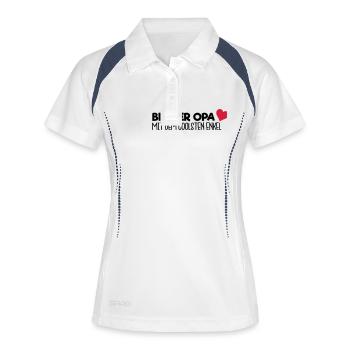 Bester Opa - Enkel - Frauen Polo atmungsaktiv - Weiß/Navy - Vorne