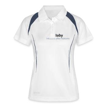 ibaby - Polo respirant Femme - blanc/marine - Devant