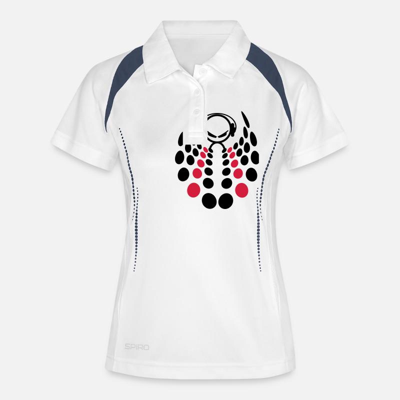 DJ - Women's Polo breathable - white/navy