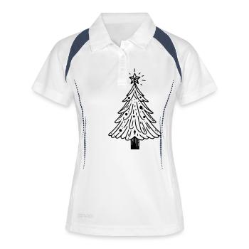 Christmas tree - Women's Polo breathable - white/navy - Front