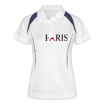 Paris - Frauen Polo atmungsaktiv - Weiß/Navy - Vorne