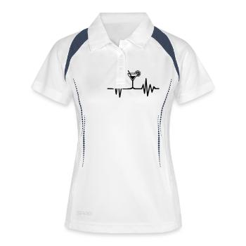 Cocktail - Women's Polo breathable - white/navy - Front