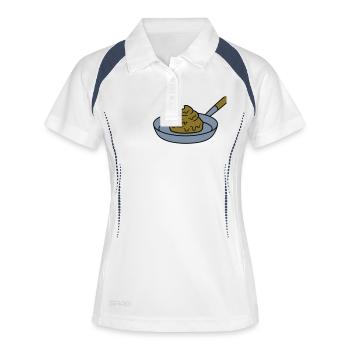 merde merde kot dégueulasse dégoûtant koechin griller - Polo respirant Femme - blanc/marine - Devant