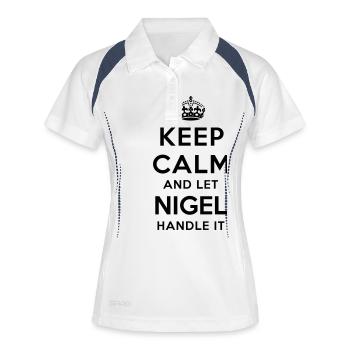 keep calm and let nigel handle it - Women's Polo breathable - white/navy - Front