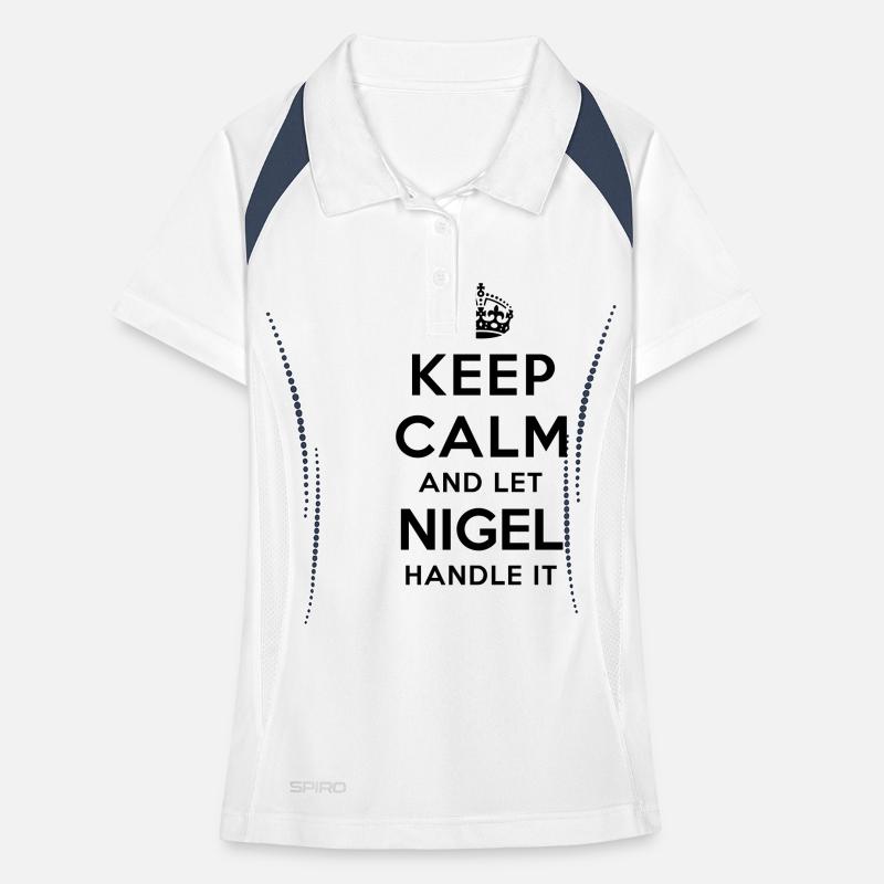 keep calm and let nigel handle it Women's Polo breathable