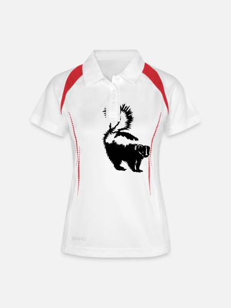 Putois - Polo respirant Femme - blanc/marine