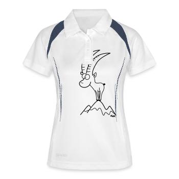capricorn - Polo respirant Femme - blanc/marine - Devant