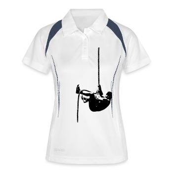 Ropeclimb - Frauen Polo atmungsaktiv - Weiß/Navy - Vorne