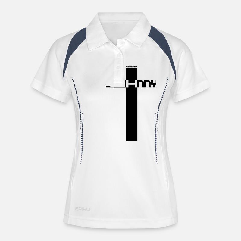 JOHNNY FOREVER H - Women's Polo breathable - white/navy