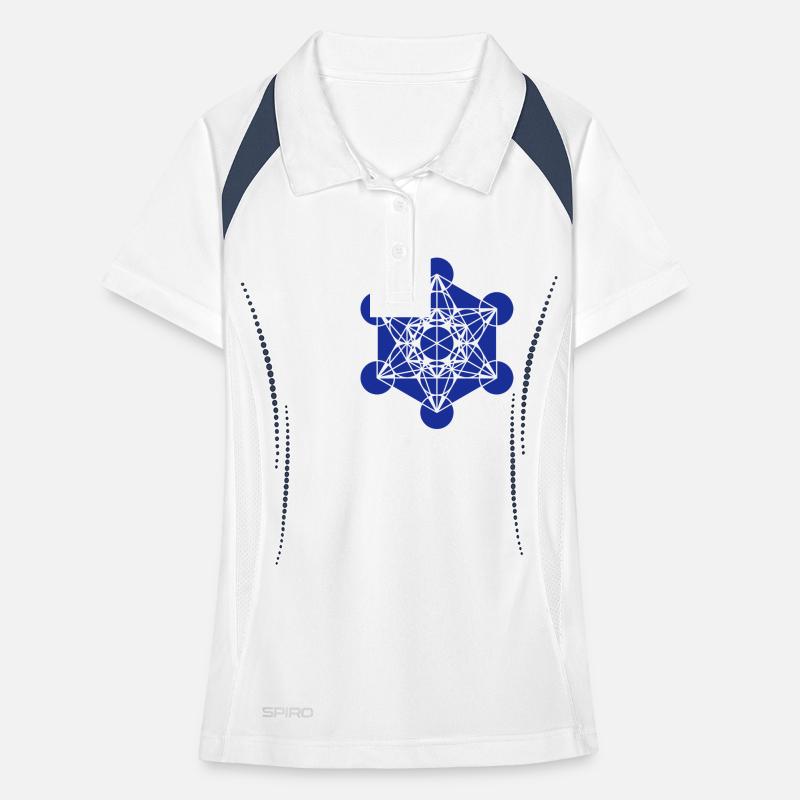 Metatrons Cube - Vector - Platonic Solids / Women's Polo breathable