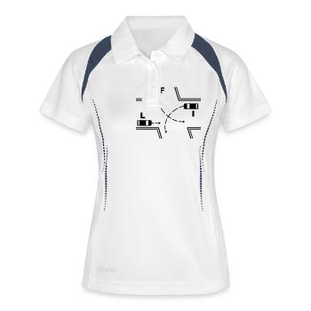 carrefours_1_se1 - Polo respirant Femme - blanc/marine - Devant
