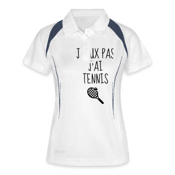 Tennis - Sport - Racket - Tennis Player - Tenis - Women's Polo breathable - white/navy - Front