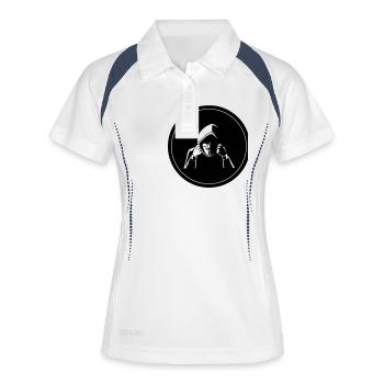 anonymous - Polo respirant Femme - blanc/marine - Devant
