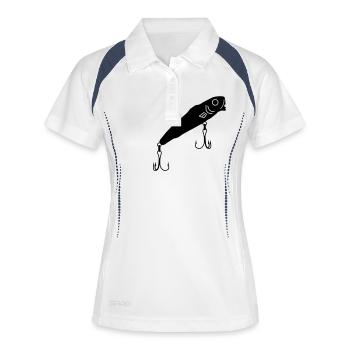 Fischköder_epc1 - Frauen Polo atmungsaktiv - Weiß/Navy - Vorne