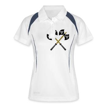 wikinger_aexte_02 - Polo respirant Femme - blanc/marine - Devant